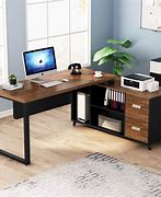 Image result for L-shaped Desk Top View
