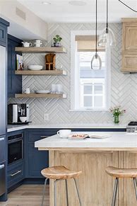 Image result for Herringbone Tile Kitchen Backsplash