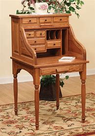 Image result for Solid Wood Desk Compact Computer