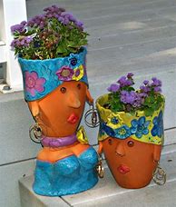 Image result for Face Head Planters Garden