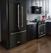 Image result for black kitchen appliances set