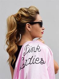 Image result for Pink Ladies Grease Hairstyles