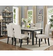 Image result for White 7 Piece Dining Room Set
