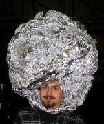 Image result for Crazy Person with Tin Foil Hat