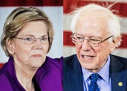 Image result for Elizabeth Warren and Bernie Sanders