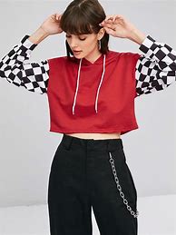 Image result for Checkered Cropped Hoodie for Kids