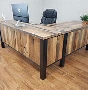 Image result for wooden l-shaped office desk