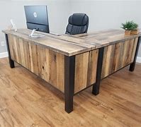 Image result for Rustic Grey Desk with Drawers
