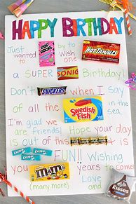 Image result for Funny Birthday Poster with Candy
