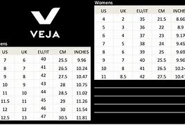 Image result for Veja Kids Size Chart