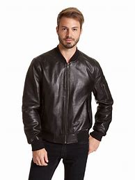Image result for Real Leather Bomber Jacket