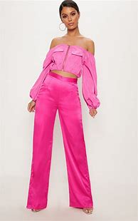 Image result for Pink Silk Pants