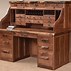 Image result for Solid Wood Roll Top Computer Desk