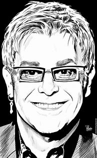 Image result for How to Draw Elton John