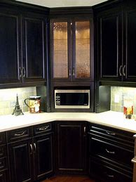Image result for Corner Wall Microwave Cabinet