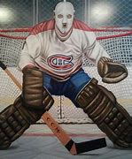 Image result for Jacques Plante Hockey Puck Hit Face