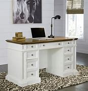 Image result for White and Oak Desk with Storage