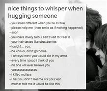 Image result for Creepy Things to Say When You Hug Someone