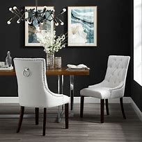 Image result for leather dining chairs