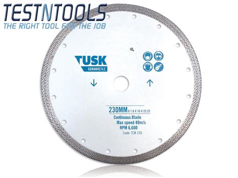 Accessories    Cutting    Tusk Diamond Blade Continuous Tile 200mm TCB200
