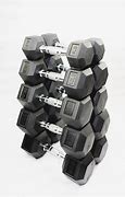 Image result for Rubber Hex Dumbbell - 60LB Pair