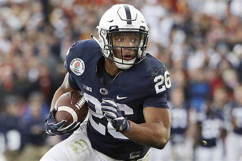 Running back Saquon Barkey makes a play for the Nittany Lions. 