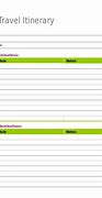 Image result for Excel Itinerary Template