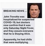 Image result for John Travolta Corona Meme