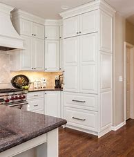 Image result for Kitchen Corner Pantry Cabinet White