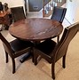 Image result for Round Wood Pedestal Table