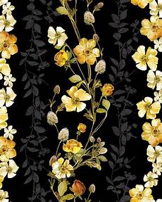 Black And Yellow Floral Wallpaper Wallpaper Live