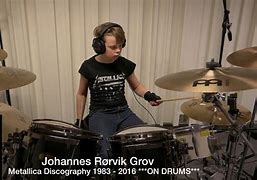 Image result for Kid Plays Drums with Metallica