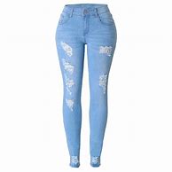 Image result for Light Blue Denim Jeans Women