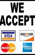 Image result for We Accept Visa MasterCard Discover Amex Logo