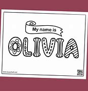 Image result for Olivia Name Design Coloring