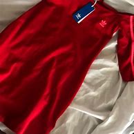 Image result for Red Three Strip Adidas Dress