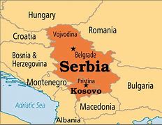 Image result for Map of Serbia Kosovo Croatia