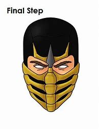 Image result for How to Draw Mortal Kombat Scorpion Face