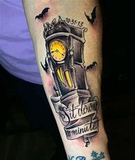 Image result for Grandfather Clock Tattoo