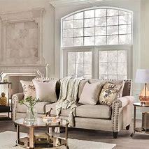 Image result for Furniture Of America Qyn Transitional Beige 2-Piece Living Room Set