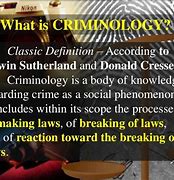 Image result for Criminology Definition