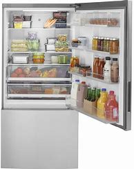 Image result for GE Profile Refrigerator Freezer On Bottom Black