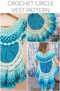 Image result for Crochet Circle Vest Pattern