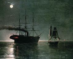 Image result for lonely ship passing in the nigght
