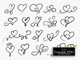 Image result for Fancy Swirly Hearts SVG