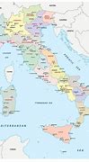 Image result for Map of Italy Showing Regions
