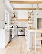 Image result for Kitchen Remodel White and Wood