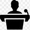 Image result for Speaking at Podium Icon