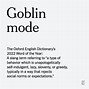 Image result for Goblin Mode Meaning Meme