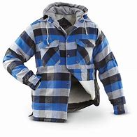 Image result for Fleece Lined Hooded Flannel Jackets